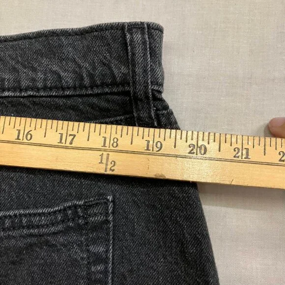 NWT Universal Thread Women's Size 16 Black A-line Midi Denim High Rise Skirt - Picture 12 of 13